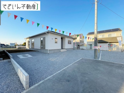 【前面道路含む現地写真】 | Cradle garden上里町嘉美第4　【平屋】新築住宅 | ≪4号棟≫
現地(2025年11月撮影)