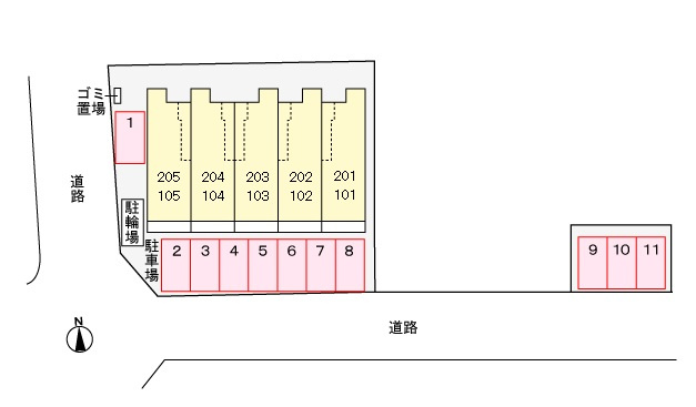 ラフレシール　ガーデンの区画図