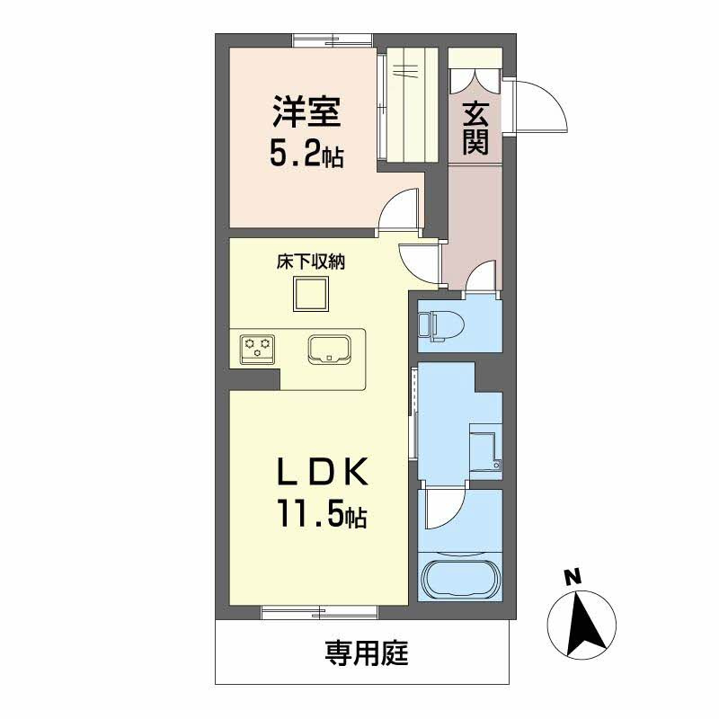 菊池郡菊陽町大字原水の賃貸マンションの間取り