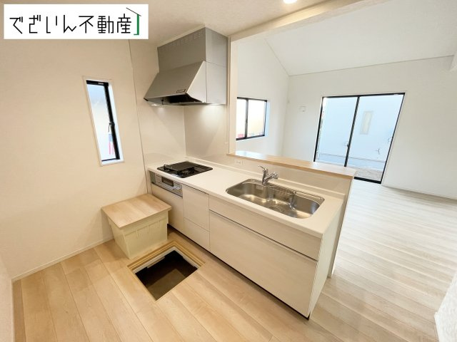 【キッチン】 | Cradle garden上里町嘉美第4　【平屋】新築住宅 | ≪5号棟≫
現地(2025年11月撮影)