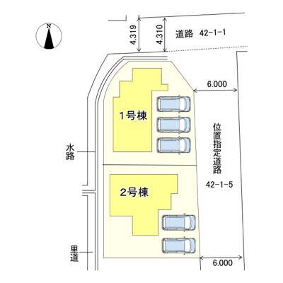 【区画図】 | 姫路市御立中４期/全２棟