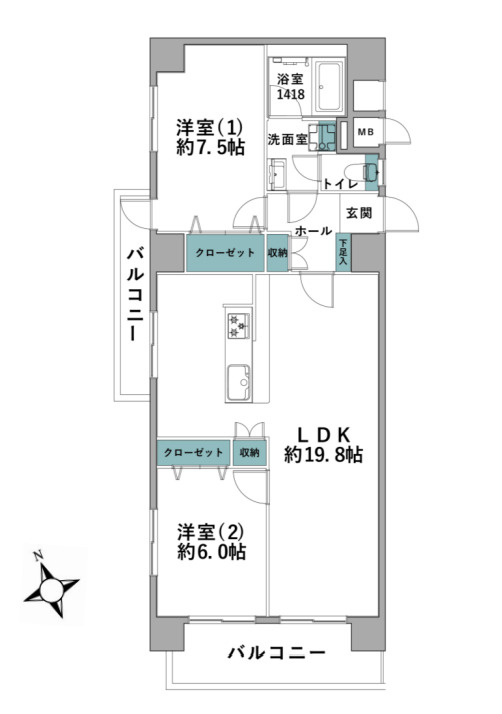 湘南スカイハイツ１－５号棟の外観