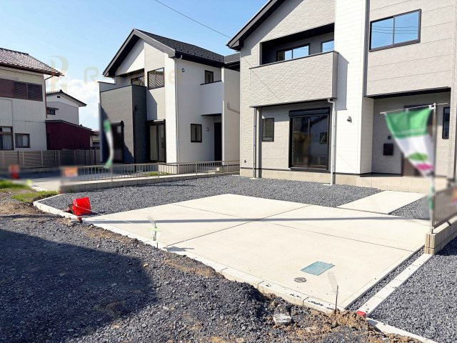 水戸市東台1期　新築戸建て　2号棟の駐車場|カースペースは2台お停めいただけます♪