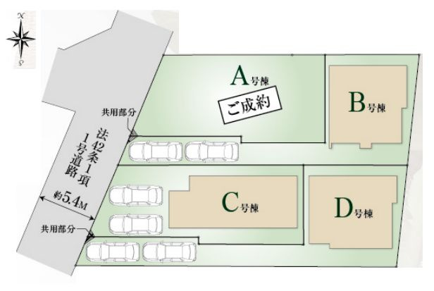 【区画図】 | 東久留米市幸町３丁目　新築戸建て　B号棟 | 住環境良好の環境に全4棟が誕生です