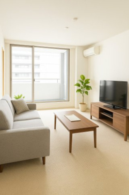 【居間・リビング】 | パティオス3番街 | ※家具・小物類はイメージです。物件には含まれません。

