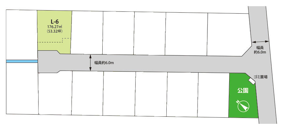 横芝光町横芝L区／9.68ｋｗ太陽光発電システム付　新築一戸建の区画図|全14区画
分譲地内に公園もあるので、子育て世帯も安心して暮らしていただけるお家づくりをします！
