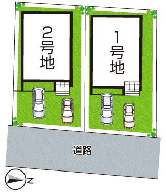 25(土)26(日)29(祝)現地説明会　城陽市寺田尼塚　全2邸の区画図|全2区画