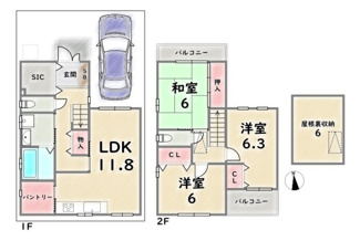 【間取り】 | 右京区嵯峨中又町