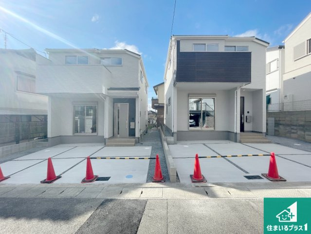 城陽市寺田尼塚　第1期　新築一戸建ての外観|お客様に長く安心して住んでいだだける事にこだわった家づくり！住んでからのアフターサービスにもしっかりと取り組んでいます！