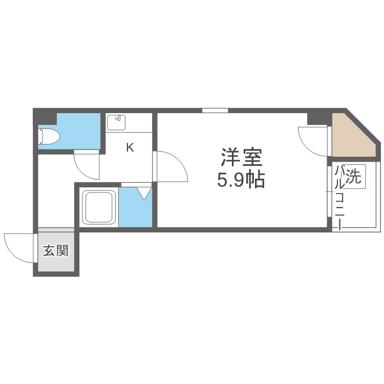 サウスゲート北堀江の間取り