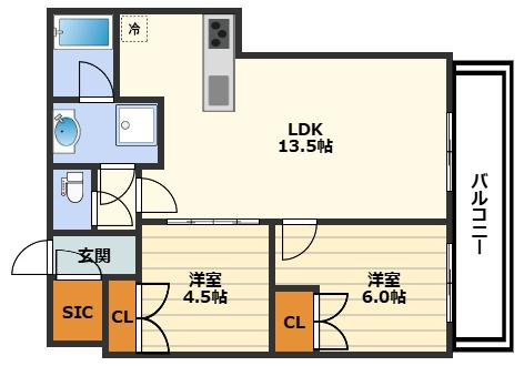 ザ・ファインタワー梅田豊崎の間取り