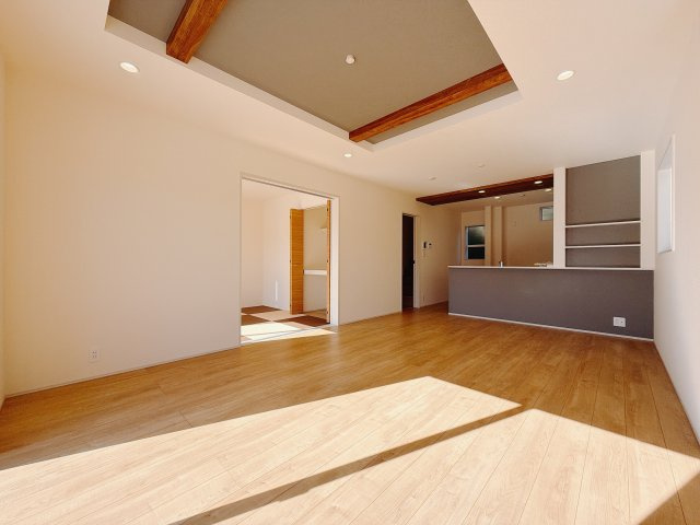 【新築戸建】前橋市江田町の居間・リビング|■リビング｜毎日の家族とのご飯も大切に、充実できるようオシャレなダイニングキッチンをご用意しました♪より家族との絆も深まります＾＾