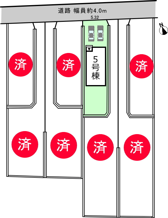 碧南市相生町の区画図|5号棟