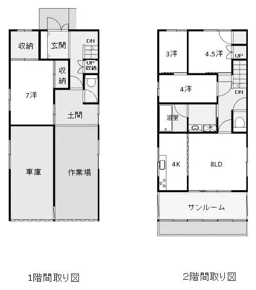南国市立田　中古戸建ての間取り