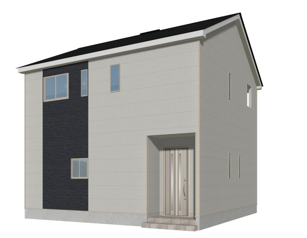 東根市神町西第13【新築建売】1号棟の外観パース|1号棟完成予想図！早期予約受付中です！