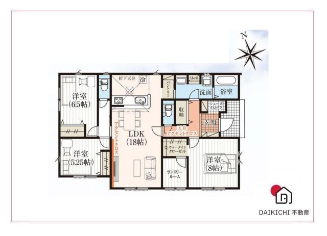【間取り】 | 深谷市針ヶ谷　GRAFARE　新築戸建　全4区画　2号棟 | 2号棟
