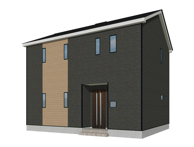 東根市神町西第13【新築建売】2号棟の外観パース|2号棟完成予想図！早期予約受付中です！