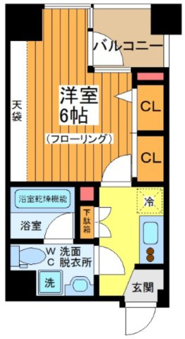 【間取り】 | ブライズ三軒茶屋 | ＊実際の間取りは反転タイプとなります。