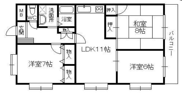 ハイツときわの間取り