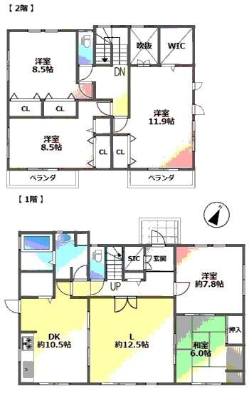 大網白里市季美の森南2　中古戸建の間取り|図面と現況に相違がある場合、現況を優先致します。