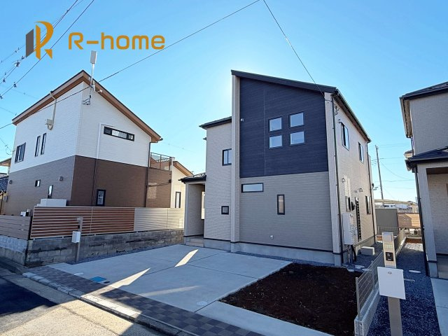 水戸市千波町4期　新築戸建て　2号棟の外観|ご予約を頂ければ、『平日』はもちろん『早朝』や『夜間』もご見学可能です♪お気軽にお申し付けください♪