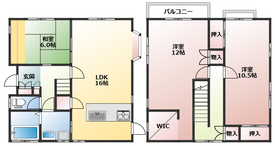 広島市佐伯区藤の木２丁目の中古一戸建の間取り