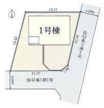 秦野市渋沢2丁目第2　新築戸建　全1棟1号棟の区画図