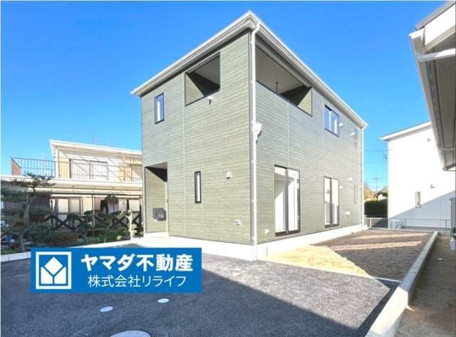 クワイエ　丹羽郡扶桑町南山名第4　全2区画分譲の外観：施工例|■1号棟
■YAMADA電機の　ヤマダ不動産　株式会社リライフ　一宮店■
耐震性能・制震性能を備えたおうち！
震度７の揺れに鍛えられた、建築基準法の1.5倍の壁量と制振装置（SAFE365）を完備