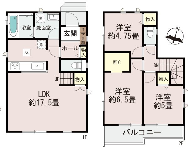 福岡市西区泉3丁目第1-2棟(B号棟)の区画図|配置図（1号棟）