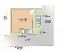 さいたま市西区内野本郷　7期　新築一戸建て　リガーレ　01の区画図|1号棟