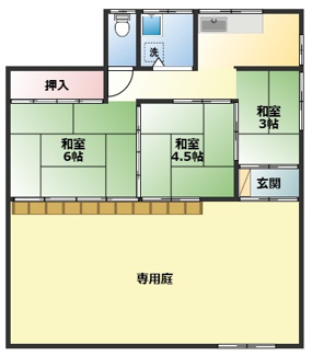 【間取り】 | 本鵠沼4丁目貸家