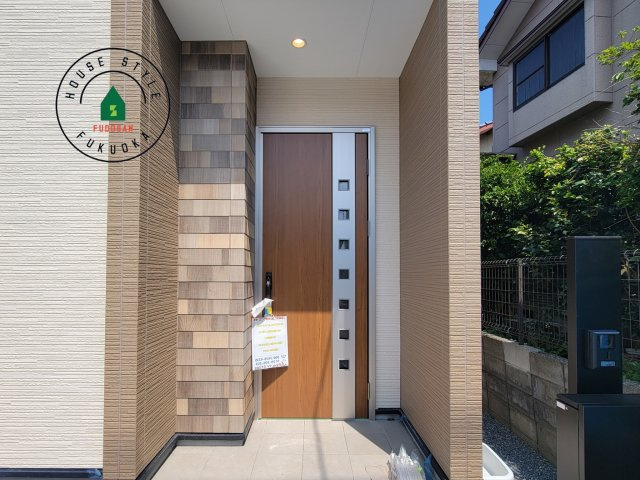 福岡市東区奈多1丁目第2-6棟（1号棟）の外観：施工例|おでかけの時も帰った時も、「我が家」を最初に感じでもらえる素敵な空間に。