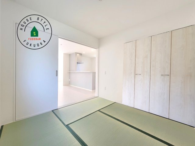 福岡市東区奈多1丁目第2-6棟（4号棟）の内観：施工例|将来的に、琉球畳を引きまして和室風にすることも可能です。