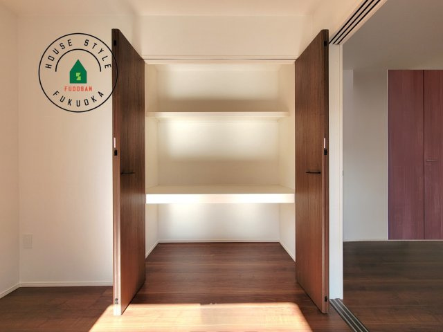 福岡市東区奈多1丁目第2-6棟（6号棟）の内観：施工例|大きなスペースがあり、収納には困りません。