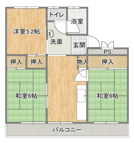 三倉マンションの間取り