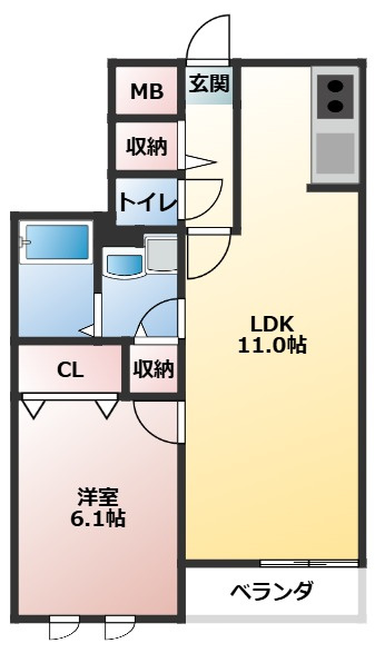 フルールRARAの間取り