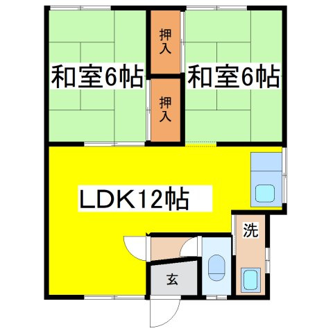 白百合マンション２号棟の間取り