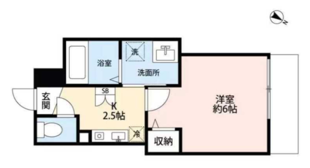 パークヒルズ三軒茶屋　独立洗面台　追い焚き　バストイレ別の間取り