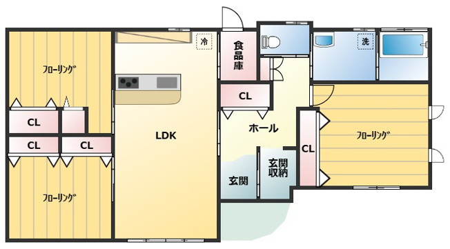 【間取り】 | 【ロフト付き】鹿嶋市大字平井　オール電化平屋