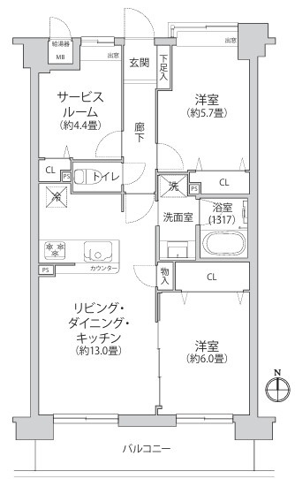 ファミール亀有壱番館の間取り