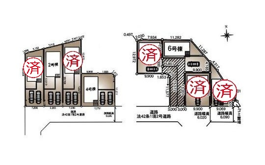 結城市結城第43　新築戸建　6号棟の区画図