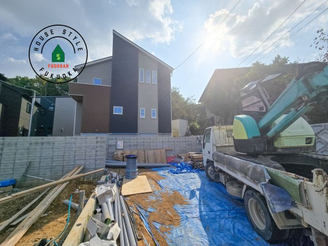 福津市福間南3丁目第1-7棟（2号棟）　の外観|デザイン性のある外観です。