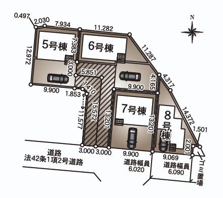 結城市結城第43　新築戸建　7号棟の区画図