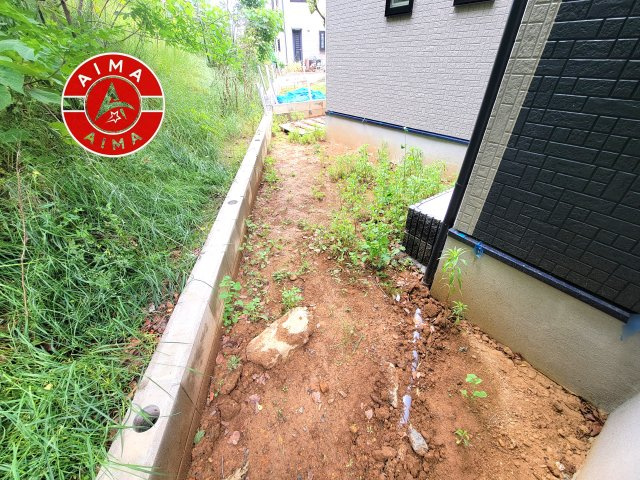 福津市福間南3丁目第1-7棟（6号棟）　の庭|お庭で自由な時間を過ごせます。