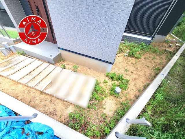 福津市福間南3丁目第1-7棟（6号棟）　の外観|お庭で自由な時間を過ごせます。