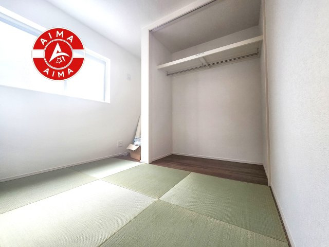 福津市福間南3丁目第1-7棟（6号棟）　の和室|将来的に、琉球畳を引きまして和室風にすることも可能です。