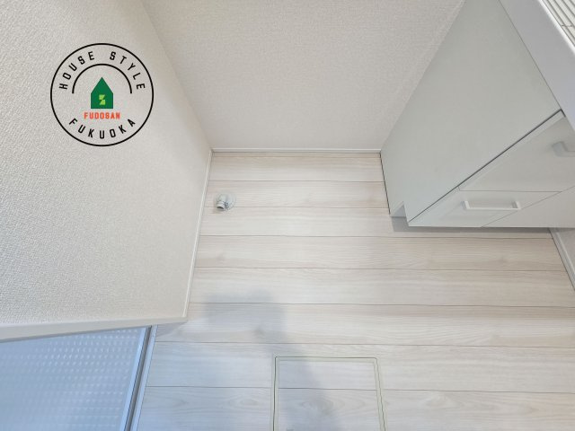 小郡市寺福童第1-2棟（2号棟）の内観：施工例|ランドリースペースとなります。広々して有効的にご使用できます。 