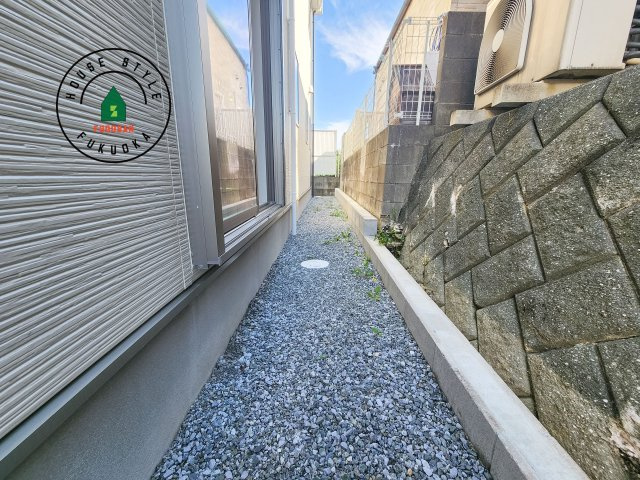 春日市春日10丁目第1-4棟（1号棟）の庭|お庭で自由な時間を過ごせます。