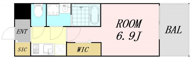 Quintet NAMBA(旧：レジュールアッシュNAMBA) 仲介手数料無料の間取り