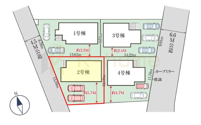 取手市本郷5期　新築戸建て　2号棟の区画図|大きなお買い物だからこそ、メリット・デメリットを伝えさせて頂きます。
R-homeにお任せください♪
